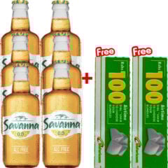 Savanna 0.0 Cider 6 Pack + Free Ksh100 Airtime