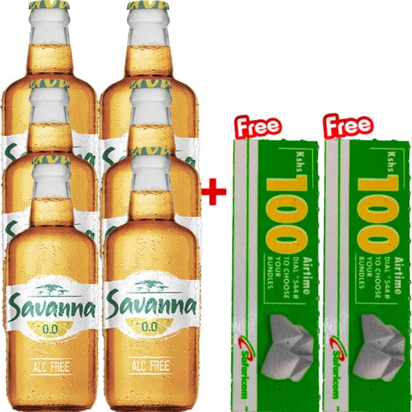 Savanna 0.0 Cider 6 Pack + Free Ksh100 Airtime