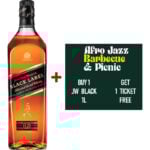 Johnnie Walker Black Label 1L + 1 Free AfroJazz Ticket