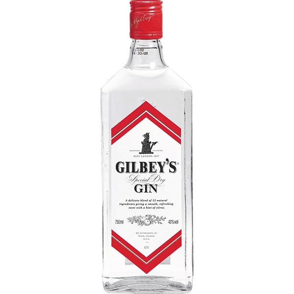 Gilbeys gin 750ml bottle