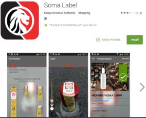 KRA's Anti-counterfeit App on Playstore.