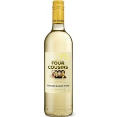 Four Cousins Natural Sweet White - A fragrant, sunshine coloured wine with gentle honeysuckle perfume. Flavours of luscious apricots, nougat and rich tropical fruit salad is followed by a soft, lingering finish. 