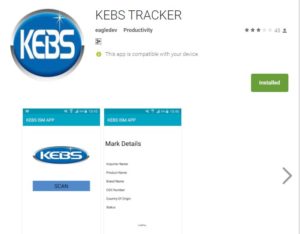 Identifying genuine from counterfeit using the KEBS App. 