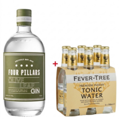 Four Pillars Olive Leaf Gin 700ml + Free Fever-Tree Indian Tonic Water