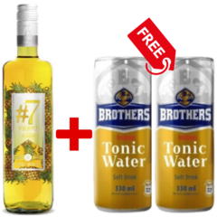 #7 Pineapple Gin 750ml + 2 Free Brothers Indian Tonic 330ml