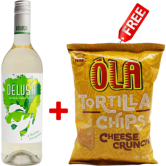 Delush Natural Sweet White 75cl + 1 Free Ola Tortila Chips Assorted 40g