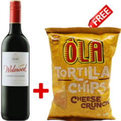 Welmoed Cabernet Sauvignon 75cl + 1 Free Ola Tortila Chips Assorted 40g