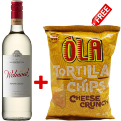 Welmoed Pinot Grigio 75cl + 1 Free Ola Tortila Chips Assorted 40g