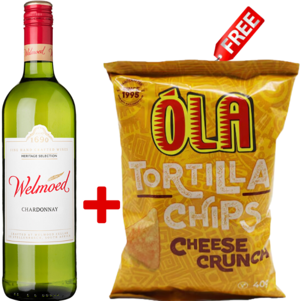 Welmoed Chardonnay 75cl + 1 Free Ola Tortila Chips Assorted 40g