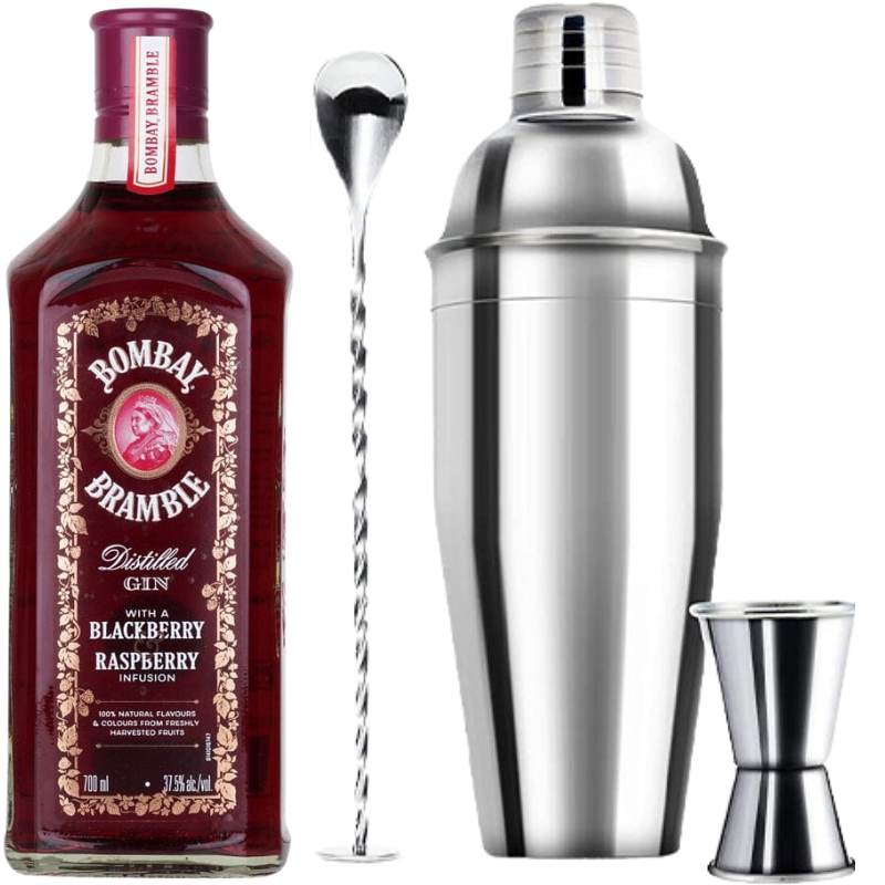 Bombay Bramble 750ml + Free Cocktail Set - Oaks & Corks