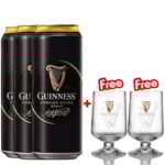 Guinness 500ml 3Pack + 2 Free Glasses