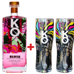 KO Blush Gin + 4 Free KO Glasses 750ml