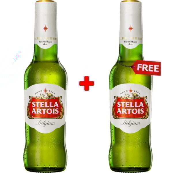 2 Stella Artois Bottles for the Price of 1