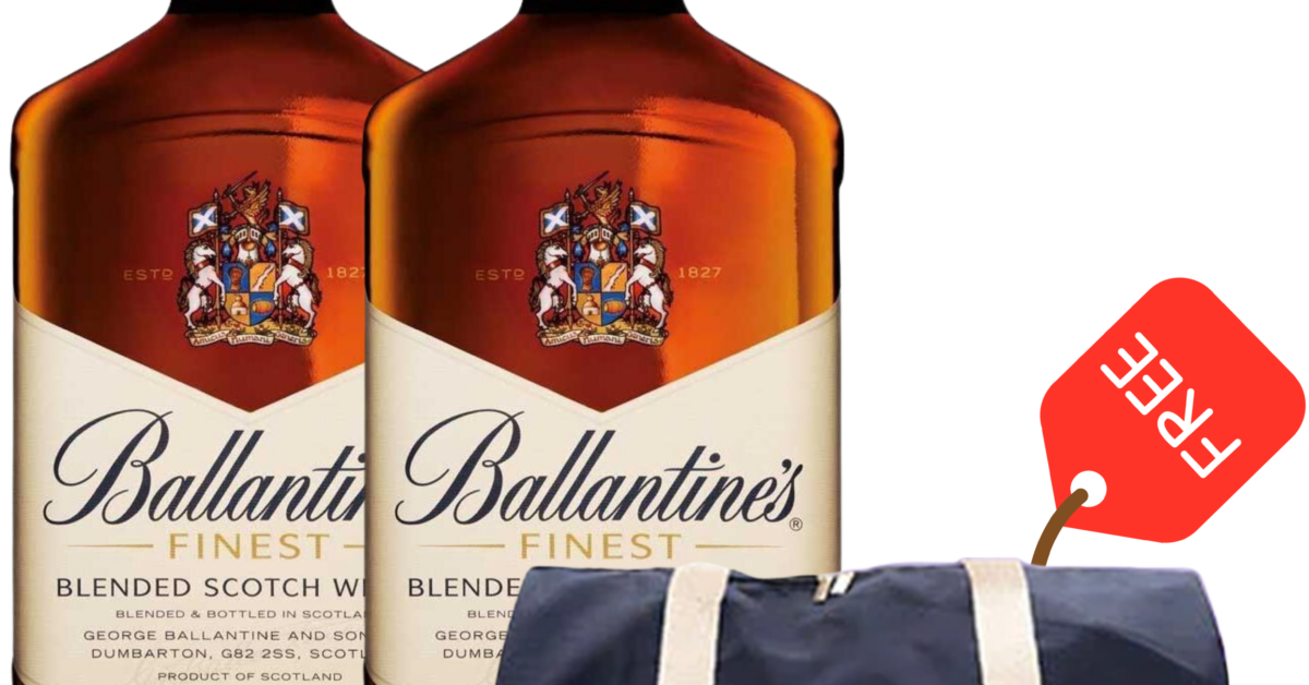 2 Ballantine's 750ml + Free Ballantine's Duffle Bag - Oaks & Corks