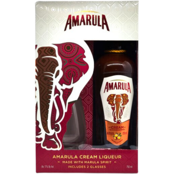 Amarula Cream 750ml With 2 Branded Glasses