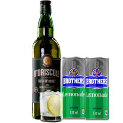 O'Driscolls Irish Whiskey 750ml with 2 free Brothers Lemonade