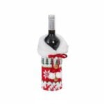 Green Knitted Christmas Wine Bottle Sweater Cover