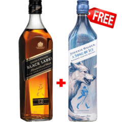 Johnnie Walker Black Label 750ml + Free Johnnie Walker Song of Ice 750ml