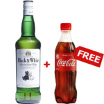 Black & White 750ml + Free Coke 500ml