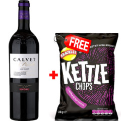 Calvet Merlot plus free kettle chips