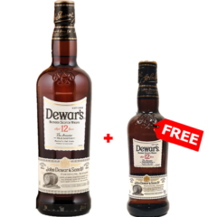 Dewar's 12 Year Old 750ml + Free 375ml