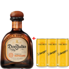 Don Julio Reposado 750ml + 3 Schweppes Tonic 330ml