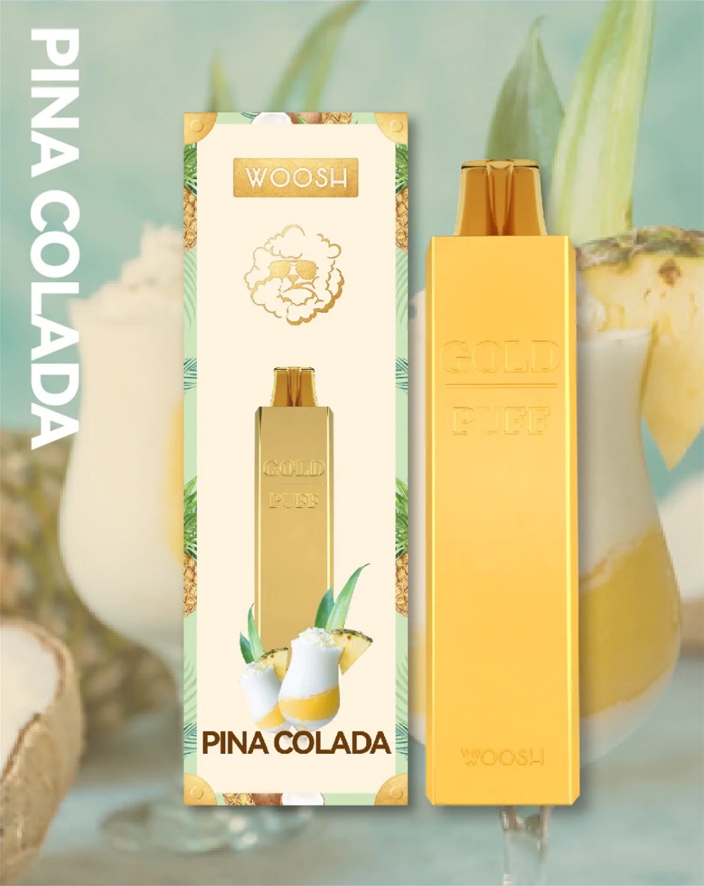 Woosh Gold Vape Pina Colada Oaks & Corks