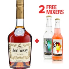 Hennessy VS 70cl + 2x Free KO Tonic Mixers