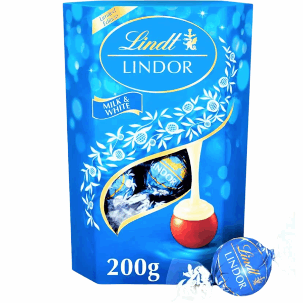 Lindt Lindor Milk & White Truffles 200g