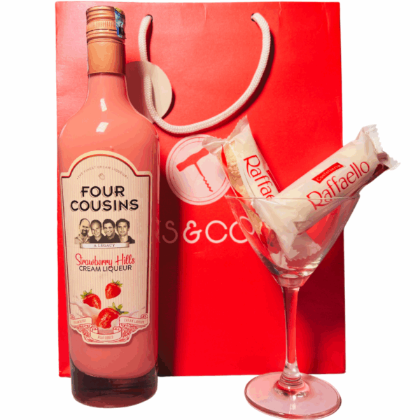 Four Cousins Strawberry Cream Liqueur Gift Pack