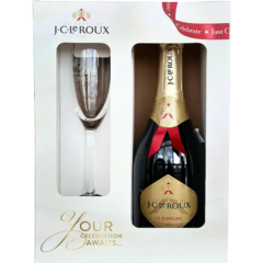 Jc Le Roux Le Domaine Sparkling Wine 75cl + 1 Free Flute Glass