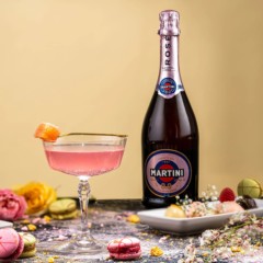 Martini Rose on background