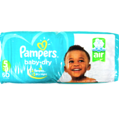 Pampers Baby Dry No.5 Jumbo 11-25kg (60 Pieces)