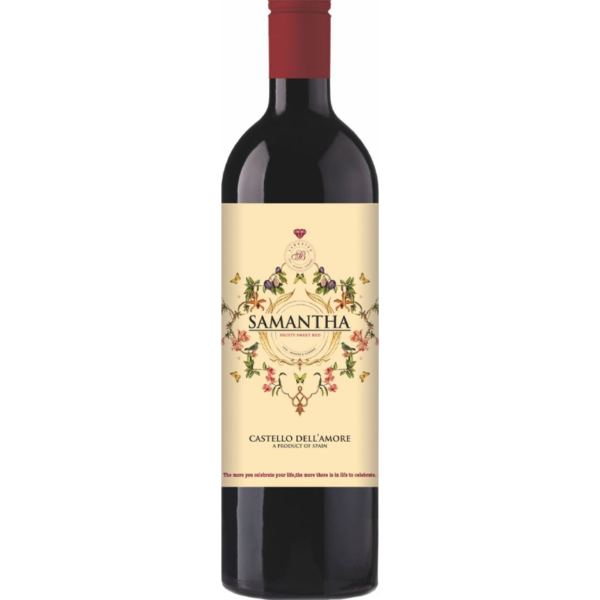 Samantha fruity sweet red wine bottle front