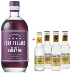 Four Pillars Bloody Shiraz Gin 700ml + Free Fever-Tree Indian Tonic Water