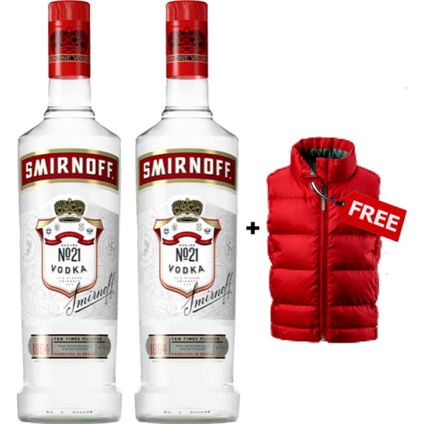 2x Smirnoff 750ml + Free Hoodie!