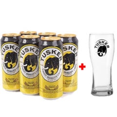 Tusker Lager 6 Pack + Free Glass