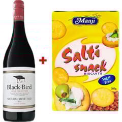 Manji salty biscuit sugar free 200g + blackbird sweet red