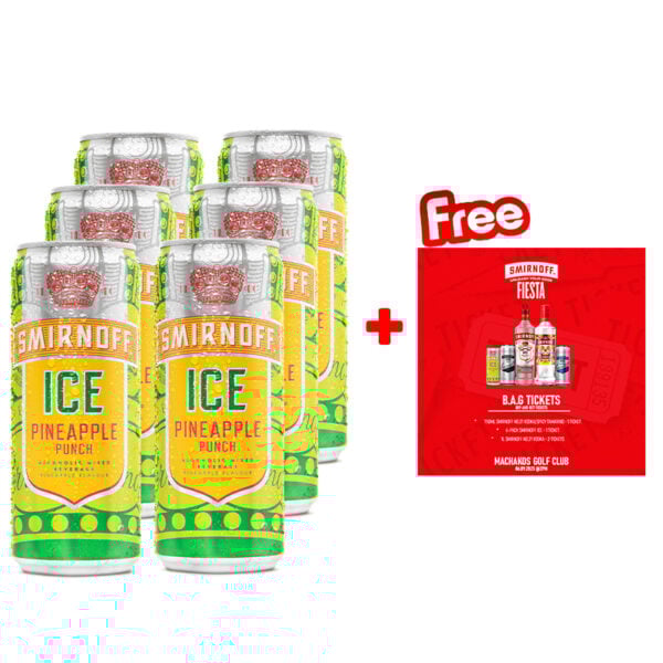 Smirnoff Ice Pineapple Punch 330ml 6-Pack + 1 Free Unleash Your Edge Fiesta Ticket