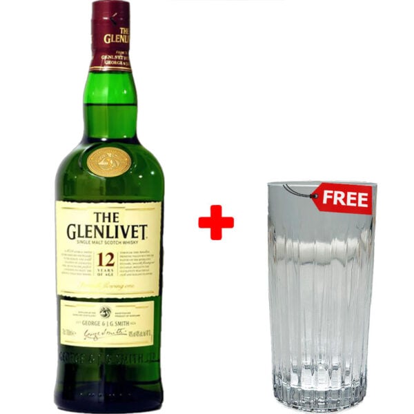 Glenlivet 12-Year-Old 750ml + 1 Free Glenlivet Gift Glass