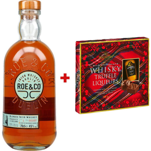 Walkers whisky truffles + Roe & Co 700ml