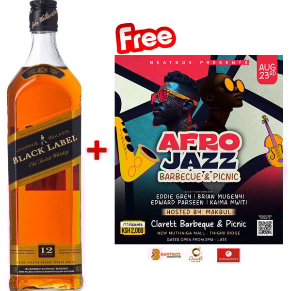 Johnnie Walker Black Label 1L + 1 Free AfroJazz Ticket