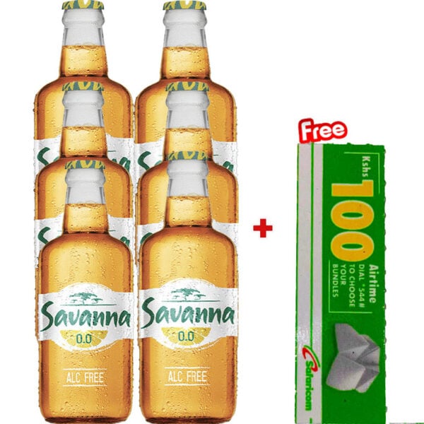 Savanna 0.0 Cider 6 Pack + Free Ksh100 Safaricom Airtime