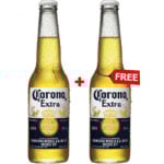 2 Corona Extra 330ml Bottles For The Price Of 1