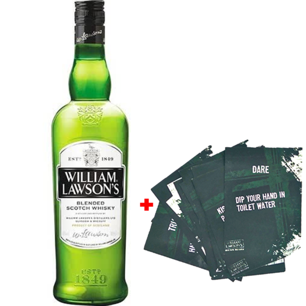 Buy 1 William Lawson's 750ml, Get a Deck of Truth or Dare Cards Free!